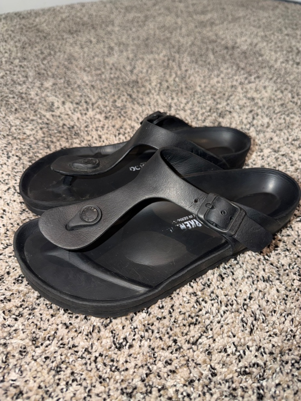 Birkenstock Black EVA Thong Sandals